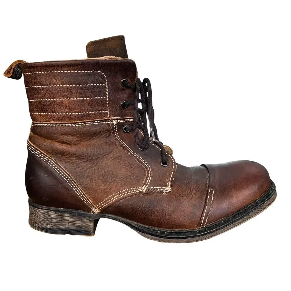 Bed Stu Men’s Den Brown Leather Lace Up Chukka Boots Size US 12